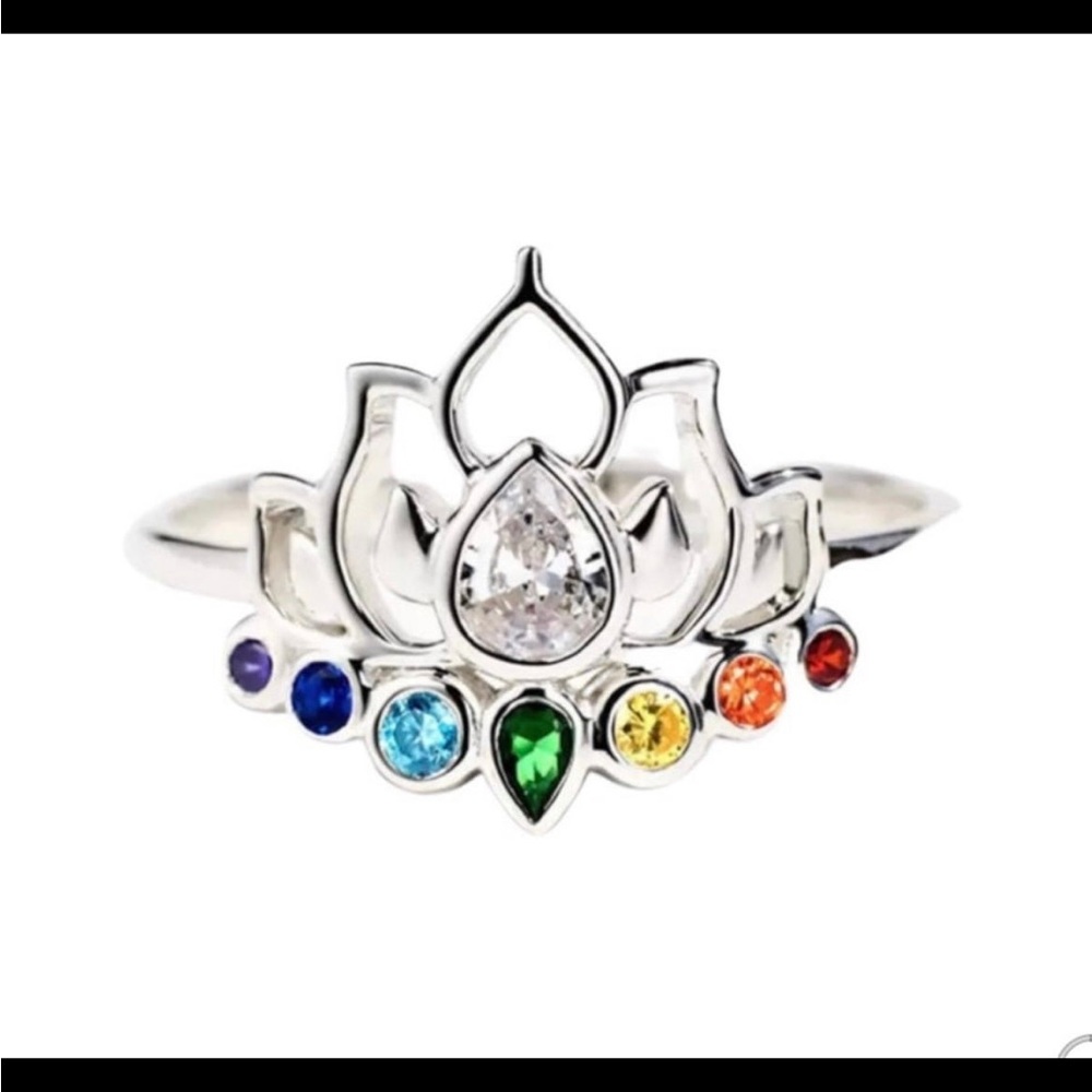 Chakra Ring, 925 Sterling Silver - image 2